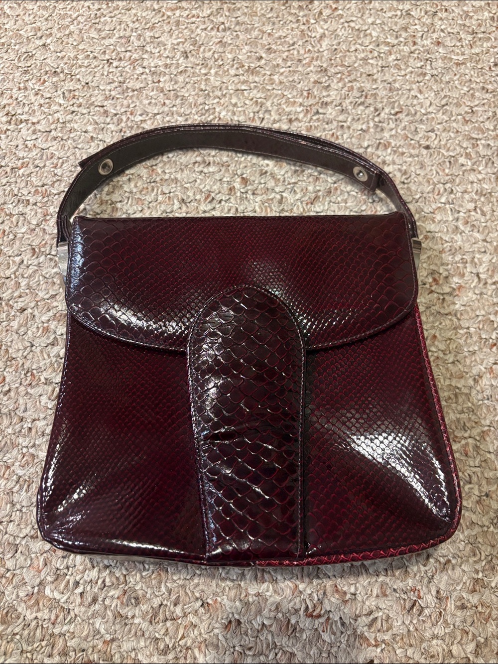 Deep red purse